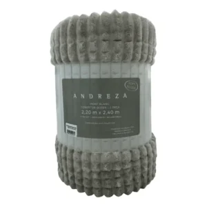 Cobertor Queen Size Mont Blanc Manta 300g Flannel Canelada Cor Bege