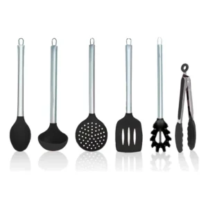 Kit Silicone C/ 8 Pçs Colher Concha Espátula Pegador Pinça
