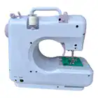 Mini Máquina De Costura Portátil Tomada Com Pedal Lanmax Branco 127/220v - Imagem 2