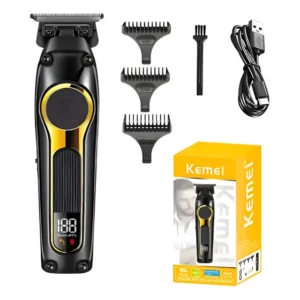 Máquina Kemei Acabamento Lançamento Original Km-2351 Preto 127/220v