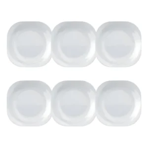 Kit 6 Pratos De Sobremesa Plaza 19cm Opaline Nadir Duralex