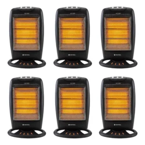 Kit 6 Aquecedor Doméstico Halógeno Portátil Ventisol 110v Preto 127v
