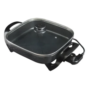 Panela Multifuncional Elétrica Quadrada 30cm Grill Antiaderente Portátil Mangiare Agratto Apeq01i