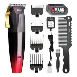Maquina De Cortar Cabelo Sem Fio Wmark Ng-222 Profissional Cor Vermelho