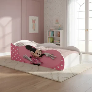 Cama Infantil Carro Com Colchão Meninas Cor Minnie Rosa