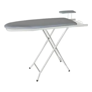 Mesa Tábua De Passar Roupa C/ Passa Manga Extra Forte Grande Cor Branco Liso