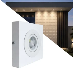 3x Spot Luminária Slim Sobrepor De Teto Beiral Fachada Em Alumínio Led 7w Branco Neutro Externo E Interno Starlumen St3250 - Branco