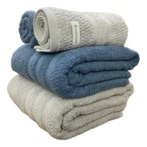 Jogo Toalha Banhão Buddemeyer Vanilla Extra Soft Algodão 4pç Cor Azul E Cinza