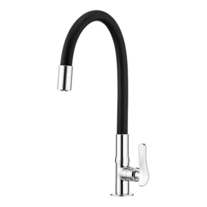 Lorenzetti 1177 torneira cozinha bica flexível preto brilhante 35.8cm