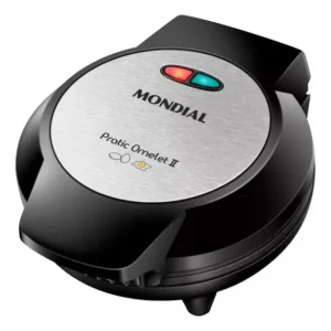 Omeleteira Pratic Omelet Ii Mondial Preto/inox 800w Om-04-bi Preto