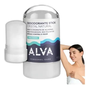 Alva Natural Desodorante Cristal Vegano Sem Fragrância - 60g