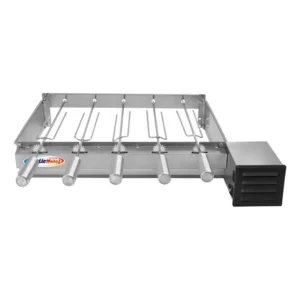 Churrasqueira Giratoria Grill Baixo 5 Espetos Motor Weg Cor Motor Lado Direito