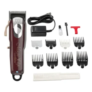 Wahl Máquina de Corta Cabelo Magic Clip Profissional Sem Fio 110 e 220 Bivolt Motor 5500 RPM Cor Vermelha
