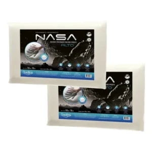 Duoflex Nasa X Alto travesseiro Tradicional 60cm 40cm kit 2 unidades cor branco