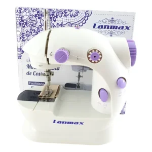 Mini Máquina De Costura Reta Lanmax Bivolt C/ Luz Led