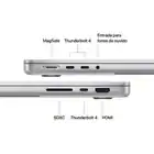 PRODUTO INDISPONÍVEL Apple 2025 MacBook Pro (de 14 polegadas, Chip M5 da Apple com CPU de 10 núcleos e GPU de 10 núcleos., 16GB Memória unificada, de 512 GB) - Prateado - Imagem 6
