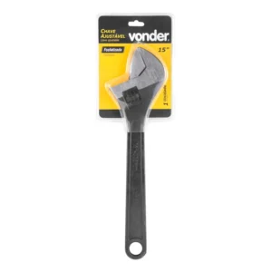 Chave Inglesa Ajustável 15 Vonder Fosfatizada Aço Carbono Fosfotizado Preto