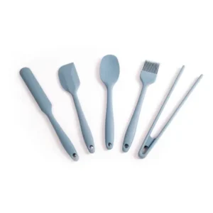 Kit De Utensílios De Silicone Com 5 Peças Azul - Oikos Azul