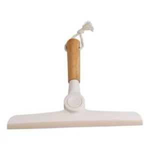 Rodo de pia limpa vidro articulável com cabo de bambu 4 Posições Ponta de Silicone Flexível Retrátil ÓH CÉUS