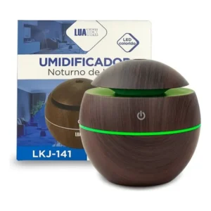 Umidificador Ultrassônico Luatek LKJ-141 Led 130ml Marrom-Escuro