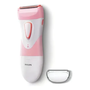 Barbeador Philips Hp6306/00 a seco e úmido operado por bateria rosa com branco
