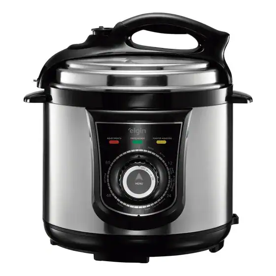Panela De Pressão Elétrica Elgin Ppr 4 Litros 840w Inox 127v Prateado/preto 127v