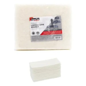 Esponja Fibra Branca Limpeza Branco