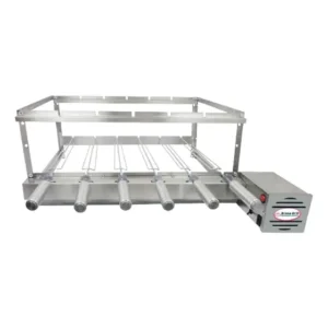 Churrasqueira Grill Rotativa Inox 6 Espetos Cor Direito