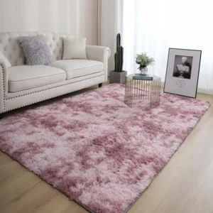 Tapete 2,00x1,50 Peludo Felpudo Sala E Quarto Cores Cor Rosê Mesclado Desenho Do Tecido Pelo Alto Casa Laura Enxovais Tapete Médio Para Sala