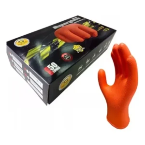 Luva Borracha Nitrílica Super Glove Laranja Mecânico Tamanho Gg
