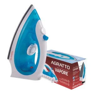 Ferro de passar roupa a vapor e a seco elétrico base antiaderente termostato Agratto vapore FV-02