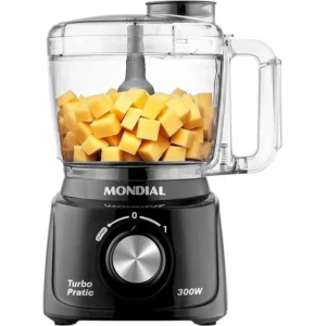 Mini Processador E Triturador De Alimentos Potente Mondial Preto/prata 127v