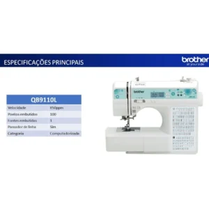 Máquina De Costura Brother Qb9110 Dv Para Quilting E Patchw
