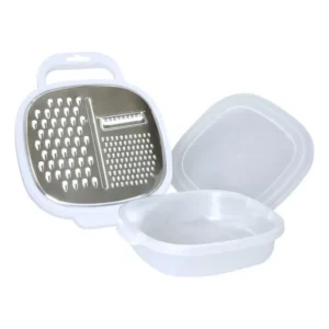Ralador 3 Em 1 Inox Com Recipiente Tampa Promoção Imperdível Branco