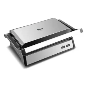 Grill Philco 2 Em 1 Pgr32 Chapa Com Abertura 180° Cor Preto com Inox