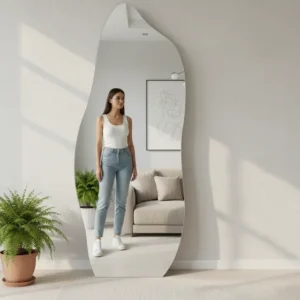 Espelho Grande Orgânico Corpo Inteiro 1,60 X 60cm Cebrace Lapidado