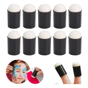 Kit 10 Esponja Carimbo Maquiagem Artistica Dedeira Almofada Unica Mini
