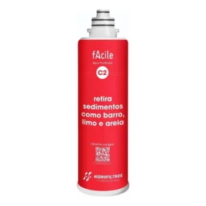 Purificador Hidrofiltros Facile C2 Água Pura Refil Original Vermelho Não Se Aplica