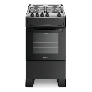Fogão 4 Bocas Preto Com Mesa Inox Atlas Mônaco Top