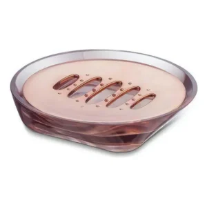 Saboneteira Porta Sabonete Premium Rose Gold Uz530 Rosa