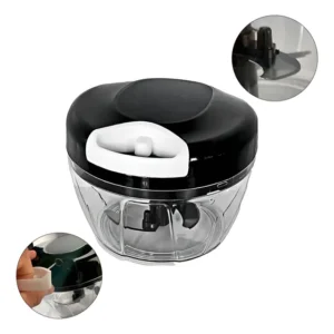 Mini Processador Alimentos Triturador Alho Manual 3 Lâminas