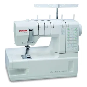 Máquina de costura galoneira Janome Cover Pro 2000CPX portátil - branco
