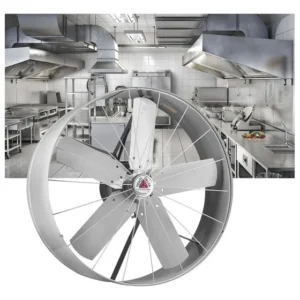 Exaustor Comercial Venti-Delta 60cm Parede 1580 RPM Cinza