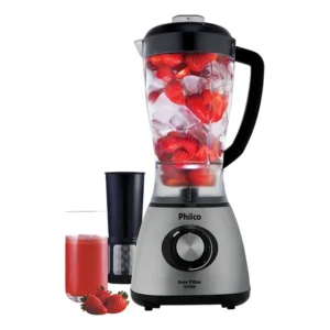 Liquidificador Philco Inox Filter 900w Preto Cor Prata/Preto