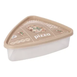 Pote Pizza Triangular 1,2l De Plástico - Plasútil Cor Bege