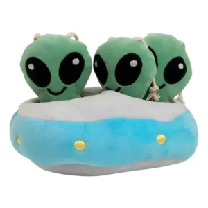 Brinquedo Interativo Alien Pelúcia Verde Oikos Animal Para Cães E Gatos
