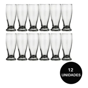 Kit 12 Copos Tulipa Vidro 200ml Chopp Cerveja Nadir Figueredo