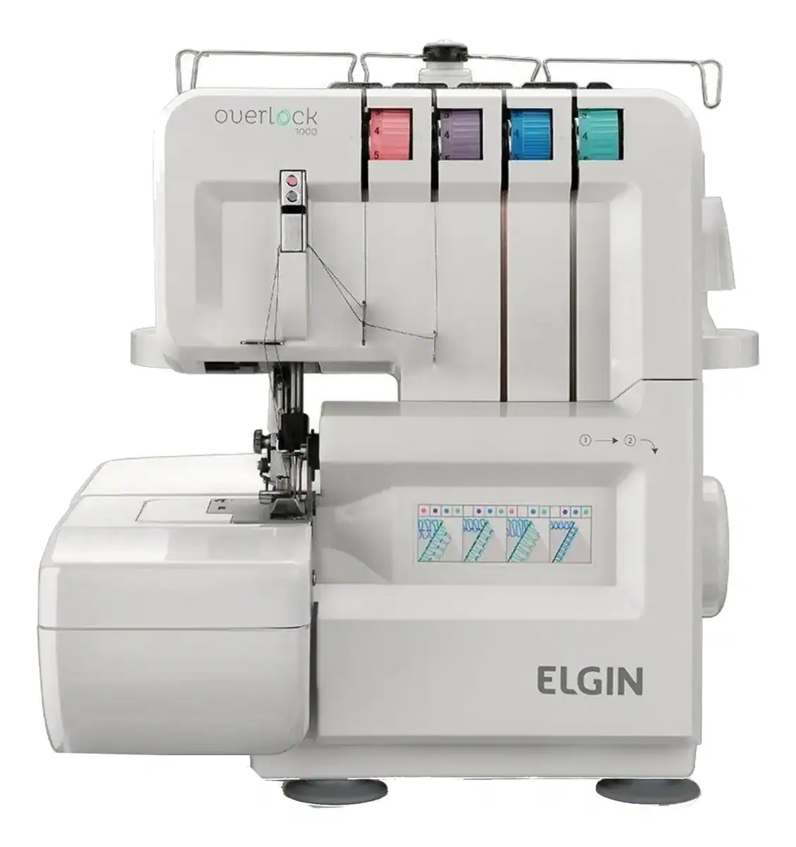 Máquina de costura overlock Elgin portátil - branco - Imagem 10