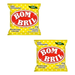 Kit 2 Palha De Aço Esponja Bombril 45g Cinza