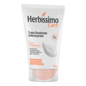Creme Desodorante Bisnaga Coco E Vitamina C Herbíssimo 55g